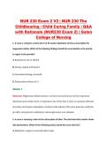 NUR 230 Exam 2 V2 &vert; NUR 230 The &NewLine;Childbearing &sol; Child Caring Family &vert; Q&A &NewLine;with Rationale &lpar;NUR230 Exam 2&rpar; &vert; Galen &NewLine;College of Nursing 