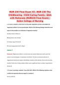 NUR 230 Final Exam V2 &vert; NUR 230 The &NewLine;Childbearing &sol; Child Caring Family &vert; Q&A &NewLine;with Rationale &lpar;NUR230 Final Exam&rpar; &vert; &NewLine;Galen College of Nursing