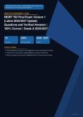 NEIEP 700 Final Exam Version 1 Actual 2026&sol;2027 &ndash; Complete Exam-Style Questions &vert; 100&percnt; Verified &ndash; Pass Guaranteed &ndash; A&plus; Graded