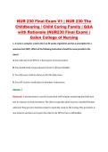 NUR 230 Final Exam V1 &vert; NUR 230 The &NewLine;Childbearing &sol; Child Caring Family &vert; Q&A &NewLine;with Rationale &lpar;NUR230 Final Exam&rpar; &vert; &NewLine;Galen College of Nursing