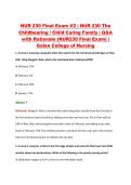 NUR 230 Final Exam V2 &vert; NUR 230 The &NewLine;Childbearing &sol; Child Caring Family &vert; Q&A &NewLine;with Rationale &lpar;NUR230 Final Exam&rpar; &vert; &NewLine;Galen College of Nursing 