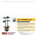 BIO 182 Lab 1 Paradise Lost &vert; Questions and Answers &vert; 2026 Update &vert; 100&percnt; Correct - ASU&period;&NewLine;