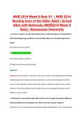NUR 2214 Week 8 Quiz V1  &vert; NUR 2214 &NewLine;Nursing Care of the Older Adult &vert; Actual &NewLine;Q&A with Rationale &lpar;NUR2214 Week 8 &NewLine;Quiz&rpar; &vert; Rasmussen University 