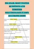 P98 EXAM&comma; MOST TESTED &NewLine;QUESTIONS AND &NewLine;VERIFIED &NewLine;SOLUTIONS&sol;GET IT 100&percnt; &NewLine;ACCURATE&excl;&excl; 2026&excl;&excl; &NewLine; 