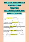 P98 EXAM&comma; MOST TESTED &NewLine;QUESTIONS AND &NewLine;VERIFIED &NewLine;SOLUTIONS&sol;GET IT 100&percnt; &NewLine;ACCURATE&excl;&excl; 2026&excl;&excl; &NewLine; &NewLine; 