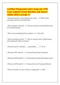Certified Playground Safety Inspector CPSI&NewLine;Exam Updated Actual Question and Answer&NewLine;&lpar;2026&sol;2027&rpar; &vert; Grade A&plus;