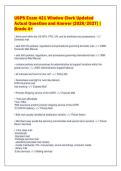 USPS Exam 421 Window Clerk Updated&NewLine;Actual Question and Answer &lpar;2026&sol;2027&rpar; &vert;&NewLine;Grade A&plus;