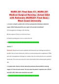 NURS 201 Final Exam V1&ndash;V3 &vert; NURS 201 Medical Surgical Nursing &vert; West Coast University &vert; Actual Q&A with Rationale &lpar;NURS201 Final Exam&rpar;