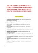 NH COUNSELING JURISPRUDENCE &NewLine;EXAMINATION COMPLETE QUESTIONS &NewLine;AND DETAILED SOLUTIONS LATEST &NewLine;UPDATE THIS YEAR JUST RELEASED 