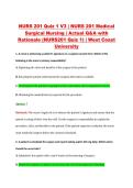 NURS 201 Quiz 1 V1&ndash;V3 &vert; NURS 201 Medical Surgical Nursing &vert; West Coast University &vert; Actual Q&A with Rationale &lpar;NURS201 Quiz 1&rpar;