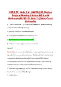 NURS 201 Quiz 2 V1&ndash;V3 &vert; NURS 201 Medical Surgical Nursing &vert; West Coast University &vert; Actual Q&A with Rationale &lpar;NURS201 Quiz 2&rpar;