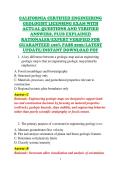 CALIFORNIA CERTIFIED ENGINEERING &NewLine;GEOLOGIST LICENSING EXAM WITH &NewLine;ACTUAL QUESTIONS AND VERIFIED &NewLine;ANSWERS&comma; PLUS EXPLAINED &NewLine;RATIONALES&sol;EXPERT VERIFIED FOR &NewLine;GUARANTEED 100&percnt; PASS 2026&sol;LATEST &NewLine;UPDATE&sol;INSTANT DOWNLOAD PDF