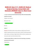 NURS 201 Quiz 5 V1&ndash;V3 &vert; NURS 201 Medical Surgical Nursing &vert; West Coast University &vert; Actual Q&A with Rationale &lpar;NURS201 Quiz 5&rpar;