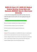 NURS 201 Quiz 6 V1&ndash;V3 &vert; NURS 201 Medical Surgical Nursing &vert; West Coast University &vert; Actual Q&A with Rationale &lpar;NURS201 Quiz 6&rpar;