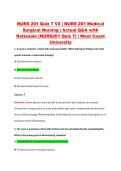 NURS 201 Quiz 7 V2 &vert; NURS 201 Medical &NewLine;Surgical Nursing &vert; Actual Q&A with &NewLine;Rationale &lpar;NURS201 Quiz 7&rpar; &vert; West Coast &NewLine;University