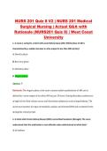 NURS 201 Quiz 8 V2 &vert; NURS 201 Medical &NewLine;Surgical Nursing &vert; Actual Q&A with &NewLine;Rationale &lpar;NURS201 Quiz 8&rpar; &vert; West Coast &NewLine;University 