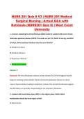 NURS 201 Quiz 8 V1&ndash;V3 &vert; NURS 201 Medical Surgical Nursing &vert; West Coast University &vert; Actual Q&A with Rationale &lpar;NURS201 Quiz 8&rpar;