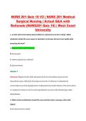NURS 201 Quiz 10 V1&ndash;V3 &vert; NURS 201 Medical Surgical Nursing &vert; West Coast University &vert; Actual Q&A with Rationale &lpar;NURS201 Quiz 10&rpar;