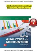 TESTBANK AnalyticsforAccounting&comma;3rd EditionByVernonRichardson&comma;Chapters1&ndash;9