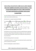 NR 511 FINAL EXAM STUDY GUIDE EXAM LATEST 2026&sol;2027&NewLine;UPDATED VERIFIED QUESTIONS AND SOLUTIONS A&plus; PASS&NewLine;GUARANTEED&vert;COMPLETE STUDY GUIDE WITH 100&percnt;&NewLine;ACCURATE QUESTIONS &ANSWERS&period; EXCELLENCE&NewLine;GUARANTEED&period;