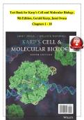 Test Bank for Karp&rsquo;s Cell and Molecular Biology&comma; &NewLine;9th Edition&comma; Gerald Karp&comma; Janet Iwasa  &NewLine;Chapters 1 - 18