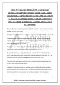 SBVC PSYCHIATRIC TECHNICIAN STATE BOARD&NewLine;EXAMINATION REVIEWED STUDY GUIDE EXAM LATEST&NewLine;2026&sol;2027 UPDATED VERIFIED QUESTIONS AND SOLUTIONS&NewLine;A&plus; PASS GUARANTEED&vert;COMPLETE STUDY GUIDE WITH&NewLine;100&percnt; ACCURATE QUESTIONS &ANSWERS&period; EXCELLENCE&NewLine;GUARANTEED&period;