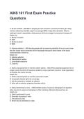 AINS 101 First Exam Practice Questions Latest &lpar;2026&sol;2027&rpar; Verified Answers by Experts&NewLine;