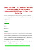 NURS 225 Exam 1 V2 &vert; NURS 225 Nutrition &NewLine;Proctored Exam &vert; Actual Q&A with &NewLine;Rationale &lpar;NURS225 Exam 1&rpar; &vert; West Coast &NewLine;University 