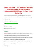 NURS 225 Exam 1 V3 &vert; NURS 225 Nutrition &NewLine;Proctored Exam &vert; Actual Q&A with &NewLine;Rationale &lpar;NURS225 Exam 1&rpar; &vert; West Coast &NewLine;University