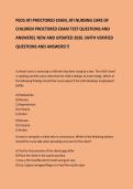 PEDS ATI PROCTORED EXAM&comma; ATI NURSING CARE OF CHILDREN PROCTORED EXAM TEST QUESTIONS AND ANSWERS&vert; NEW AND UPDATED 2026 &vert;WITH VERIFIED QUESTIONS AND ANSWERS&excl;&excl;&excl;