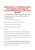 NURS 225 Exam 2 V3 &vert; NURS 225 Nutrition &NewLine;Proctored Exam &vert; Actual Q&A with &NewLine;Rationale &lpar;NURS225 Exam 2&rpar; &vert; West Coast &NewLine;University 