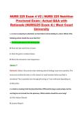 NURS 225 Exam 4 V2 &vert; NURS 225 Nutrition &NewLine;Proctored Exam &vert; Actual Q&A with &NewLine;Rationale &lpar;NURS225 Exam 4&rpar; &vert; West Coast &NewLine;University