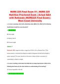 NURS 225 Final Exam V1 &vert; NURS 225 &NewLine;Nutrition Proctored Exam &vert; Actual Q&A &NewLine;with Rationale &lpar;NURS225 Final Exam&rpar; &vert; &NewLine;West Coast University 