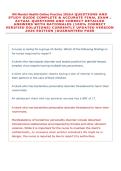 RN Mental Health Online Practice 2026 A QUESTIONS AND &NewLine;STUDY GUIDE COMPLETE & ACCURATE FINAL EXAM &comma; &NewLine;ACTUAL QUESTIONS AND CORRECT DETAILED &NewLine;ANSWERS WITH RATIONALES &lpar;100&percnt; CORRECT &NewLine;VERIFIED SOLUTIONS&rpar; CURRENTLY UPDATED VERSION &NewLine;2026 EDITION &vert;GUARANTEED