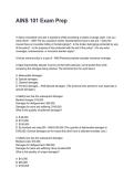AINS 101 Exam Prep Questions and Correct Answers with Rationales &lpar;2026&sol;2027&rpar;&NewLine;