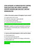 Utah Category 12 Fumigation Pest Control Exam Questions and Correct Answers 2026&ndash;2027