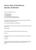 Review&colon; Basic X-Ray Machine Operator Certification Latest &lpar;2026&sol;2027&rpar; Verified Answers by Experts&NewLine;