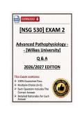 NSG 530 Exam 2&vert; Advanced Pathophysiology &vert; Wilkes University &vert; Q & A &vert; 2026&sol;2027 Edition &lpar;PDF&rpar;