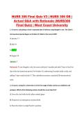 NURS 306 Final Exam V1&ndash;V3 &vert; NURS 306 OB &vert; West Coast University &vert; Actual Q&A with Rationale &lpar;NURS306 Final Exam&rpar;