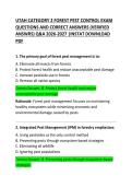 &NewLine;Utah Category 2 Forest Pest Control Exam Questions and Correct Answers 2026&ndash;2027