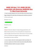NURS 306 Quiz 7 V2 &vert; NURS 306 OB &vert; &NewLine;Actual Q&A with Rationale &lpar;NURS306 Quiz &NewLine;7&rpar; &vert; West Coast University