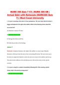 NURS 306 Quiz 7 V3 &vert; NURS 306 OB &vert; &NewLine;Actual Q&A with Rationale &lpar;NURS306 Quiz &NewLine;7&rpar; &vert; West Coast University 
