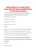 NURS 306 Quiz 8 V1 &vert; NURS 306 OB &vert; &NewLine;Actual Q&A with Rationale &lpar;NURS306 Quiz &NewLine;8&rpar; &vert; West Coast University