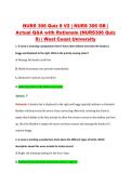 NURS 306 Quiz 8 V2 &vert; NURS 306 OB &vert; &NewLine;Actual Q&A with Rationale &lpar;NURS306 Quiz &NewLine;8&rpar; &vert; West Coast University 