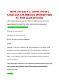 NURS 306 Quiz 8 V3 &vert; NURS 306 OB &vert; &NewLine;Actual Q&A with Rationale &lpar;NURS306 Quiz &NewLine;8&rpar; &vert; West Coast University 