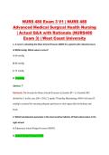 NURS 480 Exam 3 V1&ndash;V3 &vert; NURS 480 Advanced Medical Surgical Health Nursing &vert; West Coast University &vert; Actual Q&A with Rationale &lpar;NURS480 Exam 3&rpar;