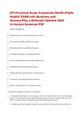 ATI Proctored Exam&colon; Community Health &lpar;Public &NewLine;Health&rpar; EXAM with Questions and &NewLine;Answers&sol;Plus a Rationale Updated 2026 &NewLine;A&plus;&sol;Instant Download PDF &NewLine;