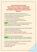 NUR 242 MED SURG FINAL EXAM &NewLine;GALEN COLLEGE OF NURSING &vert; COMPREHENSIVE &NewLine;CUMULATIVE FINAL COMPLETE 200 QUESTIONS &NewLine; WITH CORRECT ANSWERS AND RATIONALES ALREADY &NewLine;GRADED A&plus; 