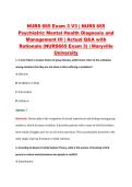 NURS 665 Exam 3 V3 &vert; NURS 665 &NewLine;Psychiatric Mental Health Diagnosis and &NewLine;Management III &vert; Actual Q&A with &NewLine;Rationale &lpar;NURS665 Exam 3&rpar; &vert; Maryville &NewLine;University 