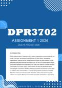 DPR3702 Assignment 1 2026 - Distinction &vert; Due 19 August 2026